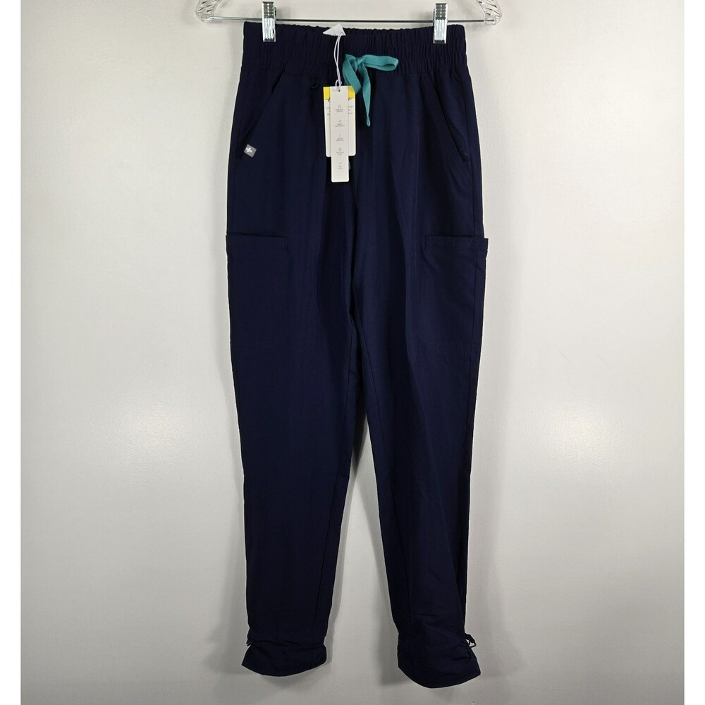 Figs XXS Saumer High Waisted Fionlite Jogger Scrub Pants Blue 840247471559 NWT